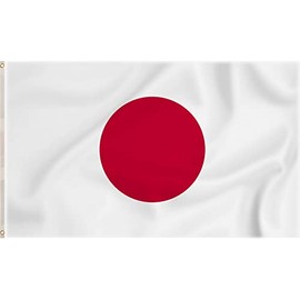Storm&Lighthouse Japan Flag Asian Flags Japanese 5ft x 3ft with Eyelets