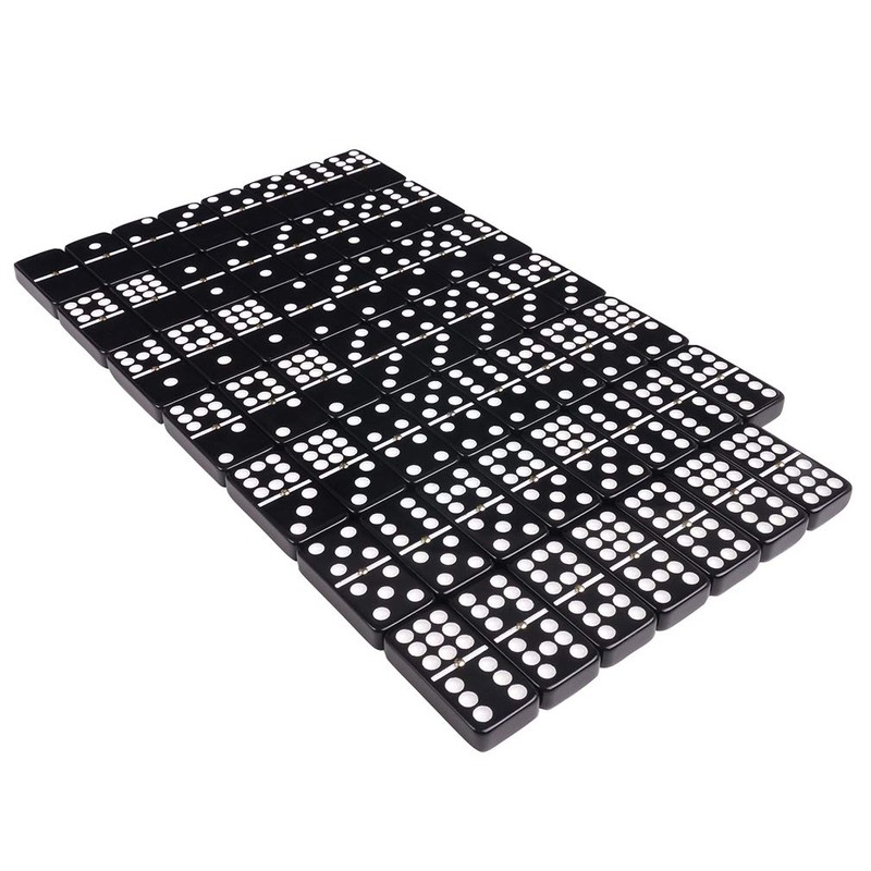 Silverman & Co. Double 9 Large Black Domino Set -