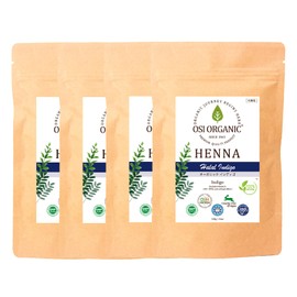 OSI ORGANIC Henna Halal Henna Henna with Manual Organic Indigo 100g (x4)