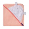 Clevamama Bamboo Apron Baby Bath Towel, Coral