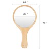 YCHMIR Travel Mirror Hand Mirror for Women Solid Wood Frame