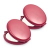 Compact Mirror for Purse, Metal Round Shell, Double-Sided 1X/2X Magnifying,