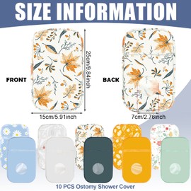 10 Pcs Ostomy Bag Covers Waterproof Shower Cover Lightweight Colostomy Bag Covers Washable Ostomy Pouch Liner with Adjustable Opening for Women Men Care Protector