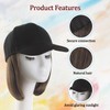 Doremi Wig Hat Synthetic Hat with Hair Adjustable with Hair