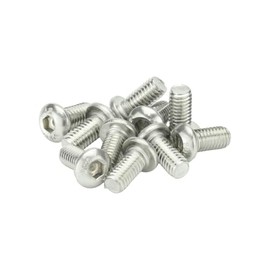 M6 (6mm x 10mm) Hex Socket Button Head Screws - BZP Steel (Pack of 20)