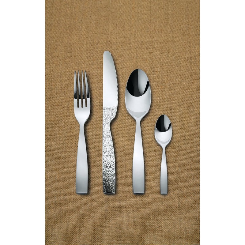 Alessi Dressed Dessert Fork, Silver