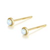 Silver 925 Silver Earrings, Gold, 18K Coating, Opal, Small, Mini