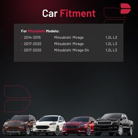 BDFHYK 93298 Iridium Spark Plugs Compatible with 2014-2015 Mitsubishi Mirage 2017-2020 Mitsubishi Mirage G4 1.2L L3 Replacement for LZFR5BI-11 LZFR5BI11 1822A086 Set of 3