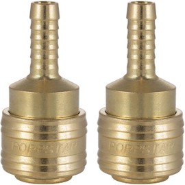 Poppstar 2x Quick Coupling Compressed Air NW 7.2 with Hose Nozzle (for Hoses with LW 8 mm) for Compressed Air Connection