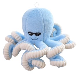 OUKEYI 15.7”Cute Cartoon Octopus Stuffed Animals Octopus Plush Doll Toys Octopus Plushies Toys Gift Sea Stuffed Toys for Kids and Lovers Xmas Gift (Blue) (Blue)