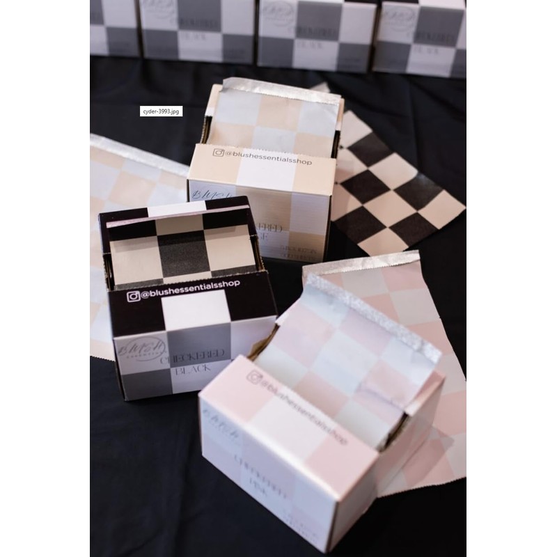 Checkered Pink Aluminum Hair Foils for Highlighting - 5"x10.75" Aluminum