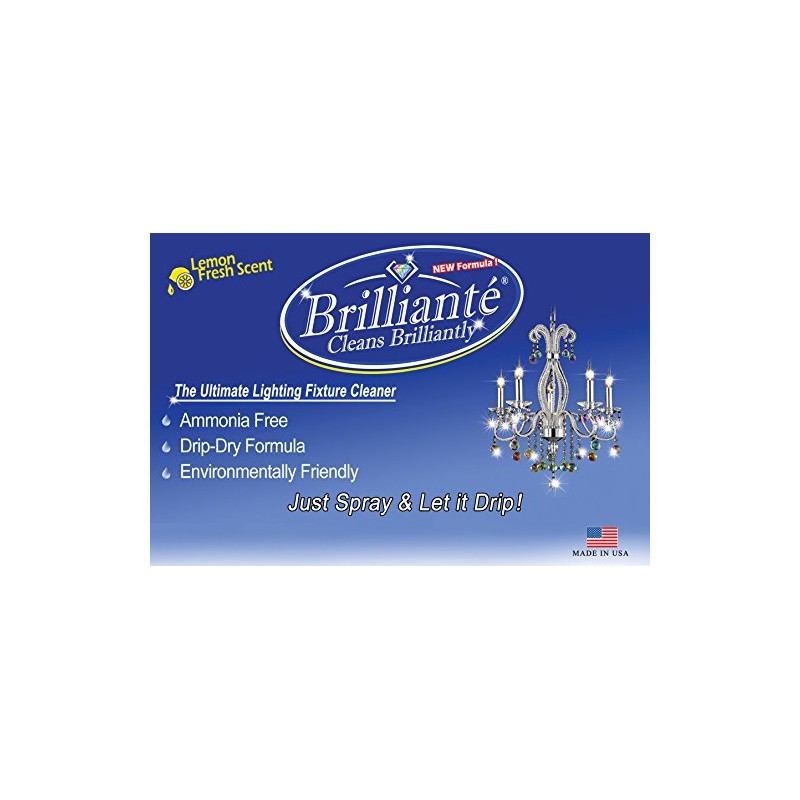 BRILLIANTÉ Crystal Chandelier Cleaner 1 Gallon Refill Environmentally Safe, Ammonia-free,