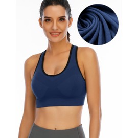 Ewedoos Women's Sports Bras Padded Sports Bra Supportive Strappy Criss Cross Yoga Bra Workout Athletic Bras 3 Pack