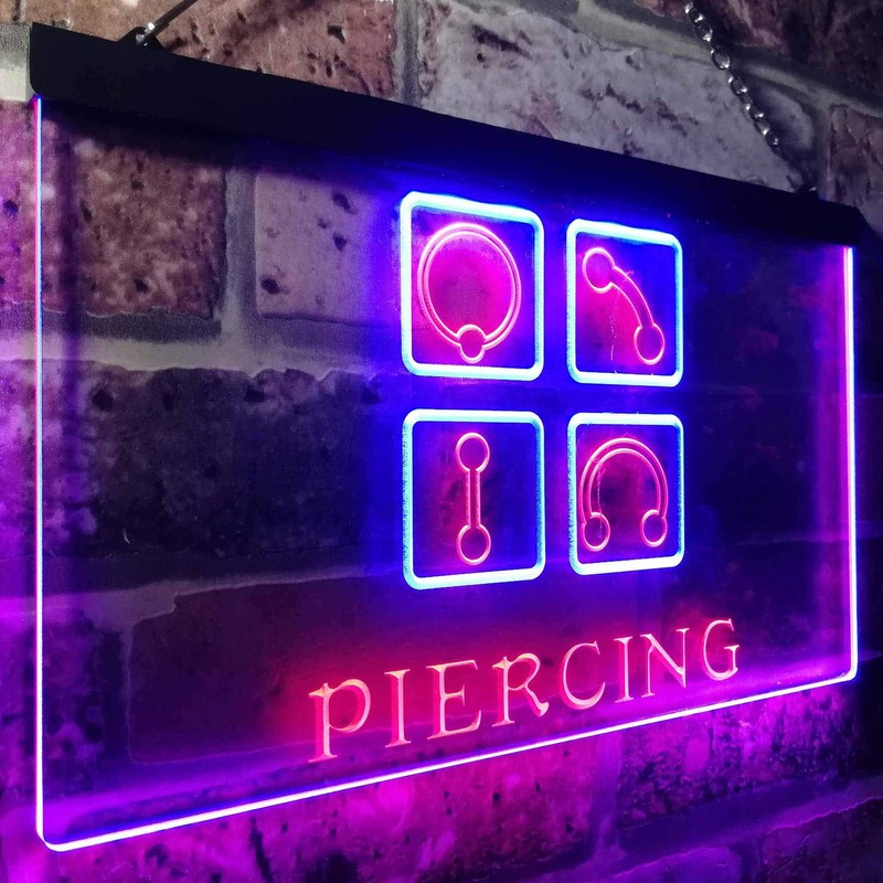 Piercing Shop Dual Colour LED Bar Light Neon Light Advertising