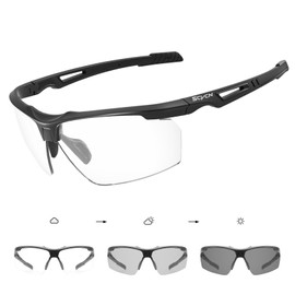 SCVCN Photochromatic Self-Tone Cycling Glasses Men Women Sports Sunglasses Clear Cycling MTB Cycling Glasses Running Volleyball Tennis Driving Fishing Softball Mountaineering Golf Hiking 04