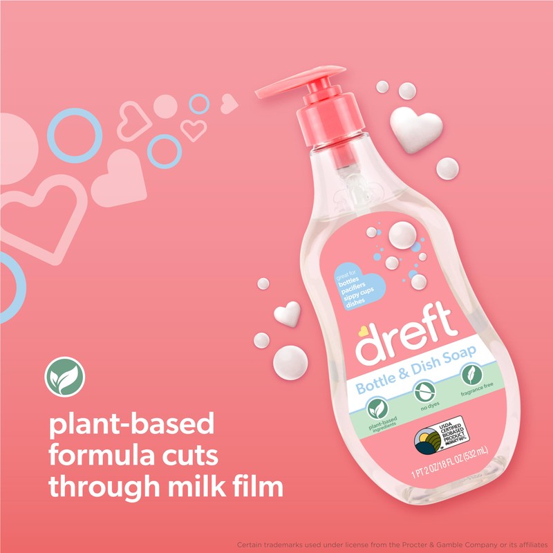 Dreft Bottle & Dish Soap 3oz (Pack of 2)