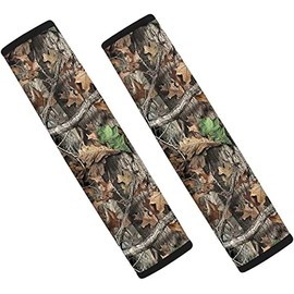 LedBack Fashion Camouflage Print Car Seat Belt Cover,Shoulder Seatbelt Pads,Soft Comfortable Shoulder Strap Pad for Men Women,2 Pack