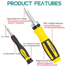 65 in 1 Ratchet Screwdriver Set R'deer Multifunction Precision Nut Driver Socket Manual Repair Tools Kit for Home Appliances Furniture Toy Computer Car Smartphone and Electronic