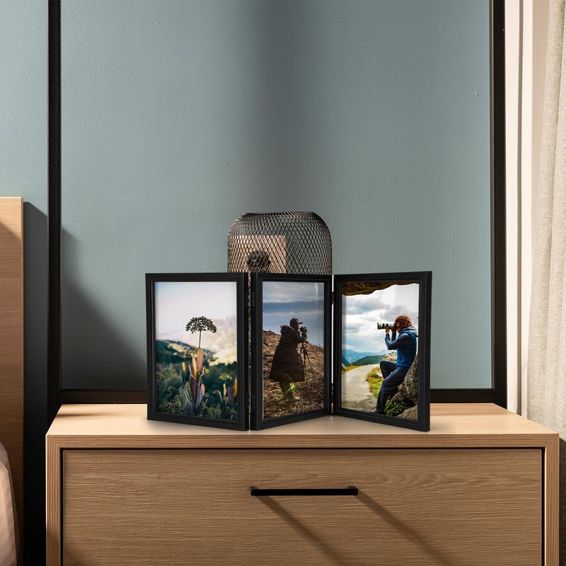 Sintuff 8 x 10 Picture Frames Hinged Fold Photos Frame