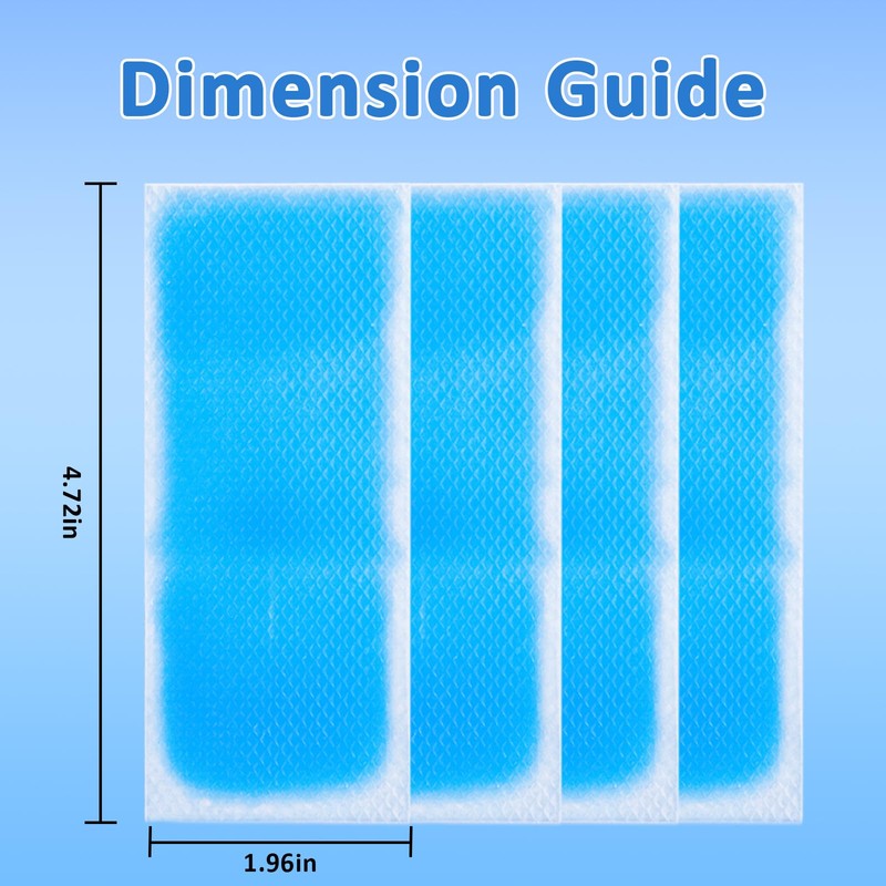 Cooling Patch, Reusable Cooling Gel Patches, Ice Pack Strips, Blue,