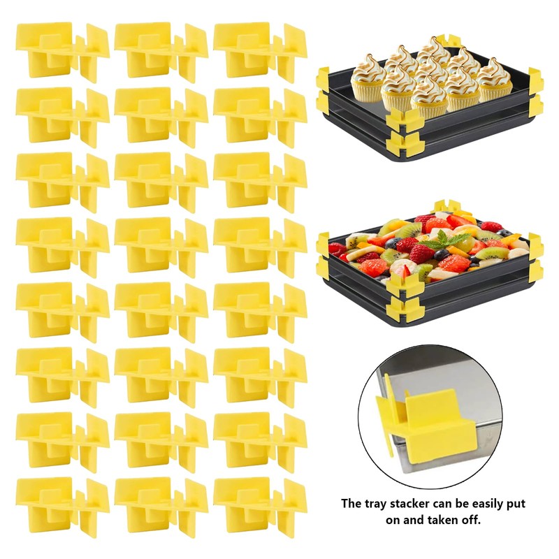Ugyduky 24 Pcs Tray Stackers, Baking Sheet Stackers, Baking Pan