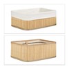 Relaxdays Bamboo Shelf Basket Set
