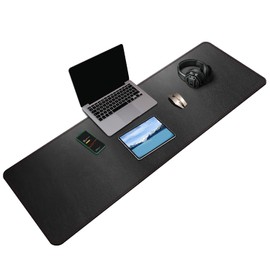 ZORESYN Almohadilla para Mouse para Juegos,Alfombrilla de Ratón Extra Largo 3XL,Alfombrilla de Escritorio de Oficina, Base Antideslizante - 140x40cm, Negro