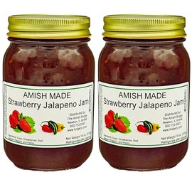 Amish Strawberry Jalapeno Jam - Two 18 Oz Jars