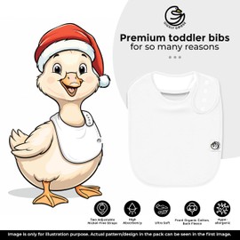 Giggly Goose 3 Pack Bandana Bibs or Drool Bibs for Boys & Girls | Organic Cotton, Absorbent, Soft Baby Bibs | 4 Snaps, Black/White/Grey