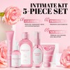Intimpflege Damen, Intimwaschlotion Frauen Set con Waschlotion, Essenz, Care Gele,