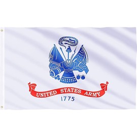 2 PCS Army Flag 3x5 Ft United State Army Flags US Military Army 1775 Flag for Memorial Veterans 4th of July Independence House Garden Yard Patriotic Decorations Banner 2 Brass Grommets