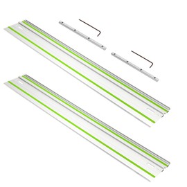 110in Track Saw Guide Rail for festool Track Saw, 55" x 2 Guide Rail with Connector for festool FS1400/2 Guide Rail, Perfect for festool TS55/TS75 Track Saw and Longer Cuts, 2 Year Warranty