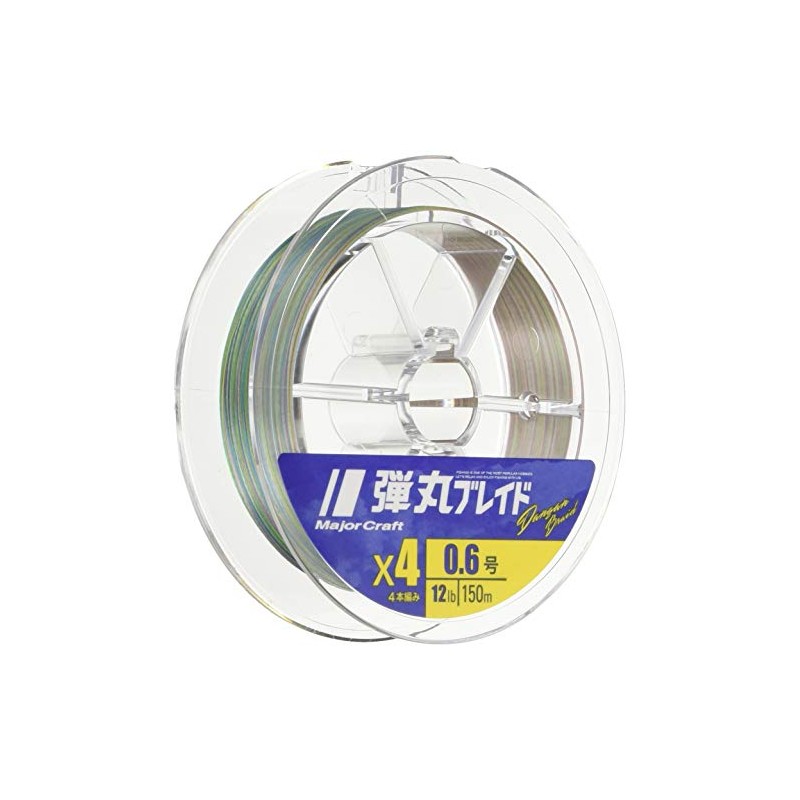 Major Craft Dangan Braid PE Fishing Line, 4 Strand Braided,