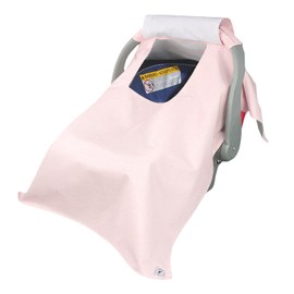 Nap Baby Cubre Portabebé, Algodón natural, ideal recién nacidos con ventana, agarraderas adheribles, paseos práctico cubre huevito - Rosa Claro