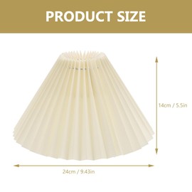 DOITOOL E27 Pleated Lamp Shade Table Lamps Chandelier Pendant Light Cover Replacement Clip on Lampshade for Bedroom Decoration