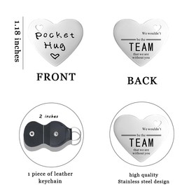 Team Employee Appreciation Gifts for Employees Women Boss Birthday Gifts for Women Coworkers Supervisor Thank You Gifts for Coworkers Mentor Boss Pocket Hug Keychain Gifts for Coach Retirement Gift