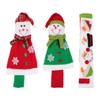 Mobestech 3pcs Christmas Refrigerator Door Handle Festive Kitchen Appliance Protector