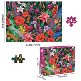 Chalzidar Jigsaw Puzzles for Adults 1000 Pieces, Interlock Perfectly Letter on Back No Dust, Home Decor Birthday Party Gift Toy for Men Women Elders Seniors, 1:1 Poster - Flowers