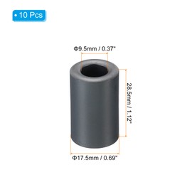 PATIKIL Ferrite Toroid Core, 10 Pcs Toroid Core 0.7" ODx0.4" IDx1.1" H Ferrite Rings Transformer Ferrite Toroid Cores for EMI/RFI Filters, Black