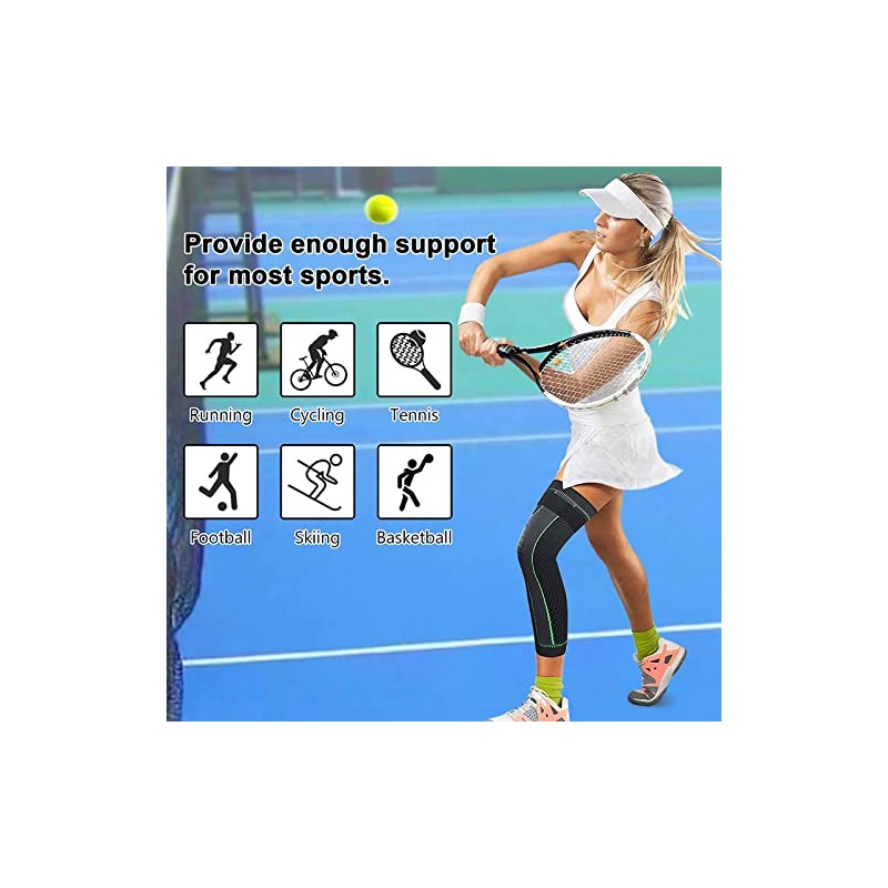 Fundas de Compresión Transpirables 3 Pares para Rodilla y Pantorrilla