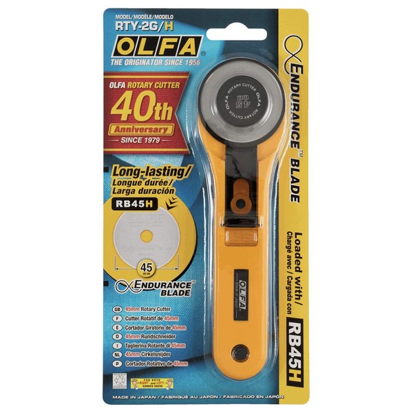 OLFA Rotary Cutter: 45mm (RTY-2/G + RB45H-1)