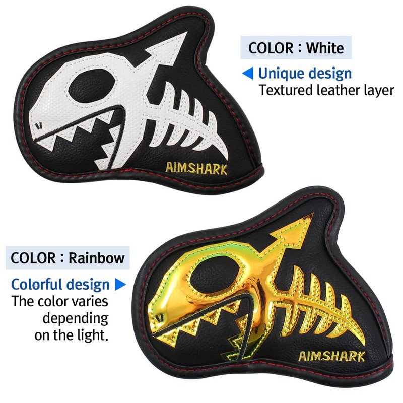 AIMSHARK Skull_Shark Golf Iron Cover / 1 Piece or 9