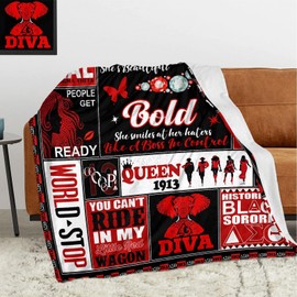 CrimsonEase J1913 Elephant Sorority Blanket DST Throw for African American Sorority Women for Sorority Sisters (60''x80'')