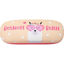 GRUSS & CO Glasses Case with Pink Glasses Motif | Hard Case 17.5 cm x 6 cm | Gift, Birthday | 47971