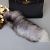Alpertie Fluffy Real Fox Fur Tail Keychain Tassel Bag Cosplay