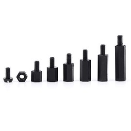 250 Pieces Nylon M2 M3 Male-Female Hex Column Standoff Spacer Screw Nut Assortment Kit Board Repair Accessories with Storage Box (M2)