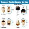 Yakamoz 8 Pack Pressure Washer Adapter Set, M22 Swivel to