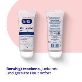 E45 Itch Relief Gel 100 ml - Face Cream for Long-Lasting Moisture - Cream for Dry and Sensitive Skin - Dermatitis and Eczema Cream - Non-Greasy Formula Dermatologically Tested