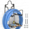 Garden Hose Holder Metal Water Hose Holder with Storage Basket