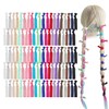 MEEDEE 100 Pack Pastel Rainbow Netural Elastic Hair Ties For